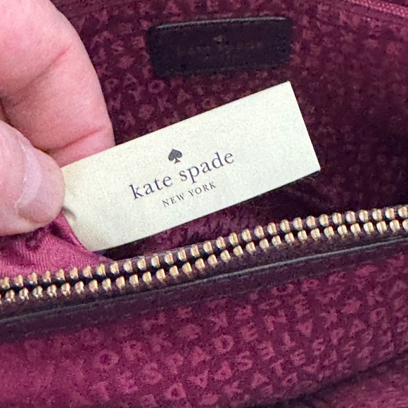 Kate Spade Cove Street Ariel 100% Cow Leather Mahogany Plum Tote *SEE NOTES* - Picture 9 of 12